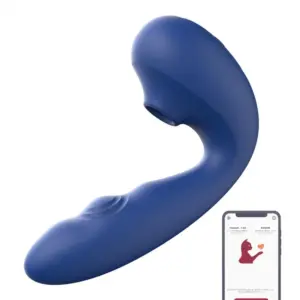 青い吸うやつ二代目 アプリ操作 吸引クリ2点責めバイブ 女性オナニー ラブグッズ